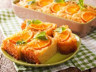 Портокалопита – традиционен гръцки десерт с кори, портокалов сок, крем и захарен сироп